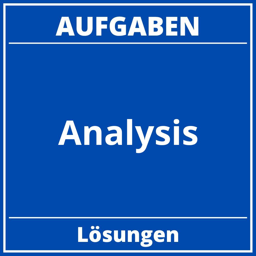 Aufgaben Analysis