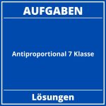Antiproportional Aufgaben 7 Klasse PDF