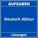 Deutsch Abitur Aufgaben PDF