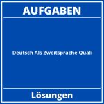 Deutsch Als Zweitsprache Quali Aufgaben PDF