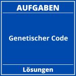 Genetischer Code Aufgaben PDF