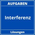 Interferenz Aufgaben PDF