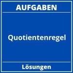 Quotientenregel Aufgaben PDF